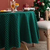 modern round table cloth christmas decoratives plaid european tablecloth living room bedroom coat table cover manteles de mesa