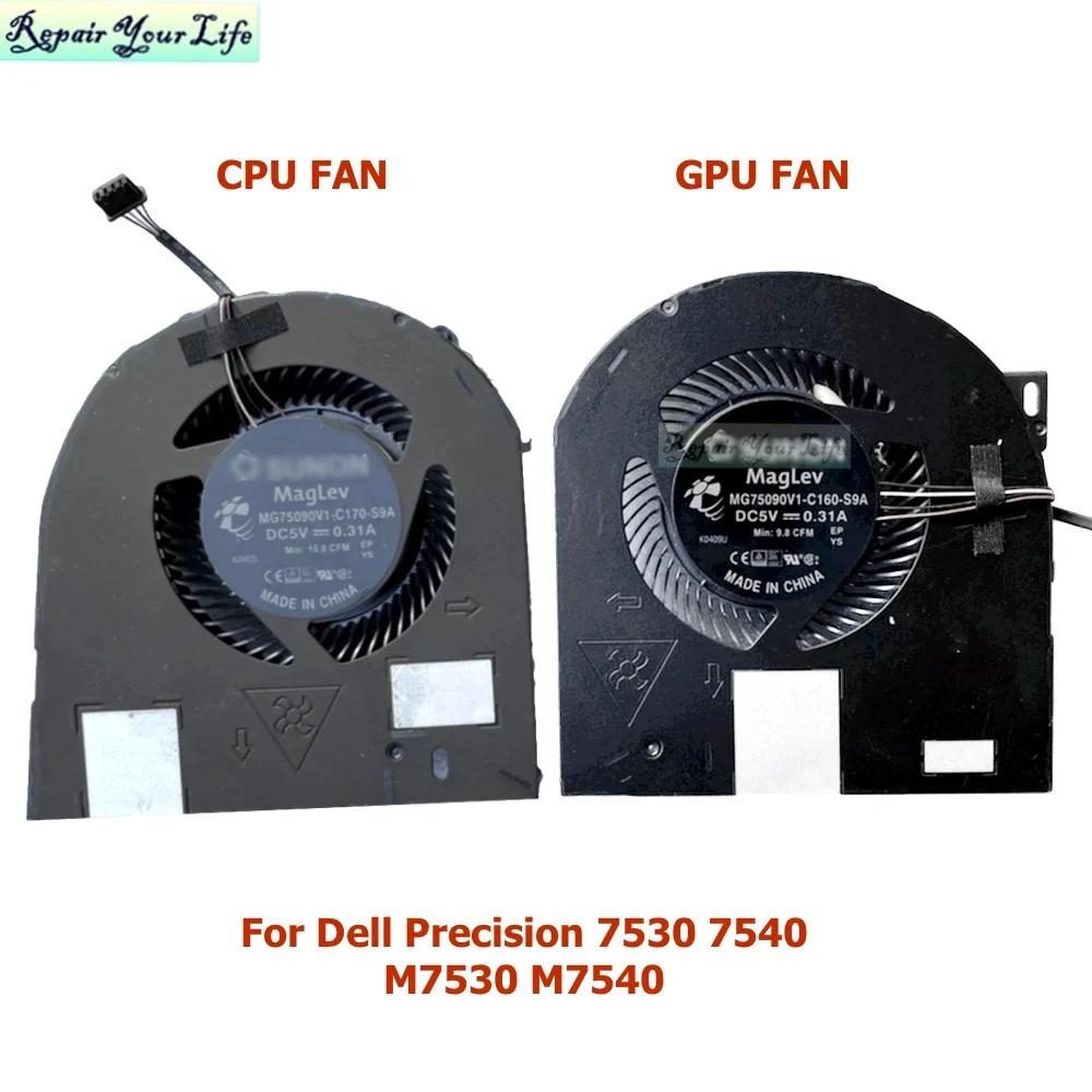 Новые кулеры для ноутбуков с графическим процессором DELL Precision 7530 7540 |
