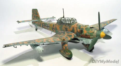 

DIYMyModeI German juncker-87 dive bomber DIY Handcraft Paper Model KIT Handmade Toy Puzzles Gift Movie props