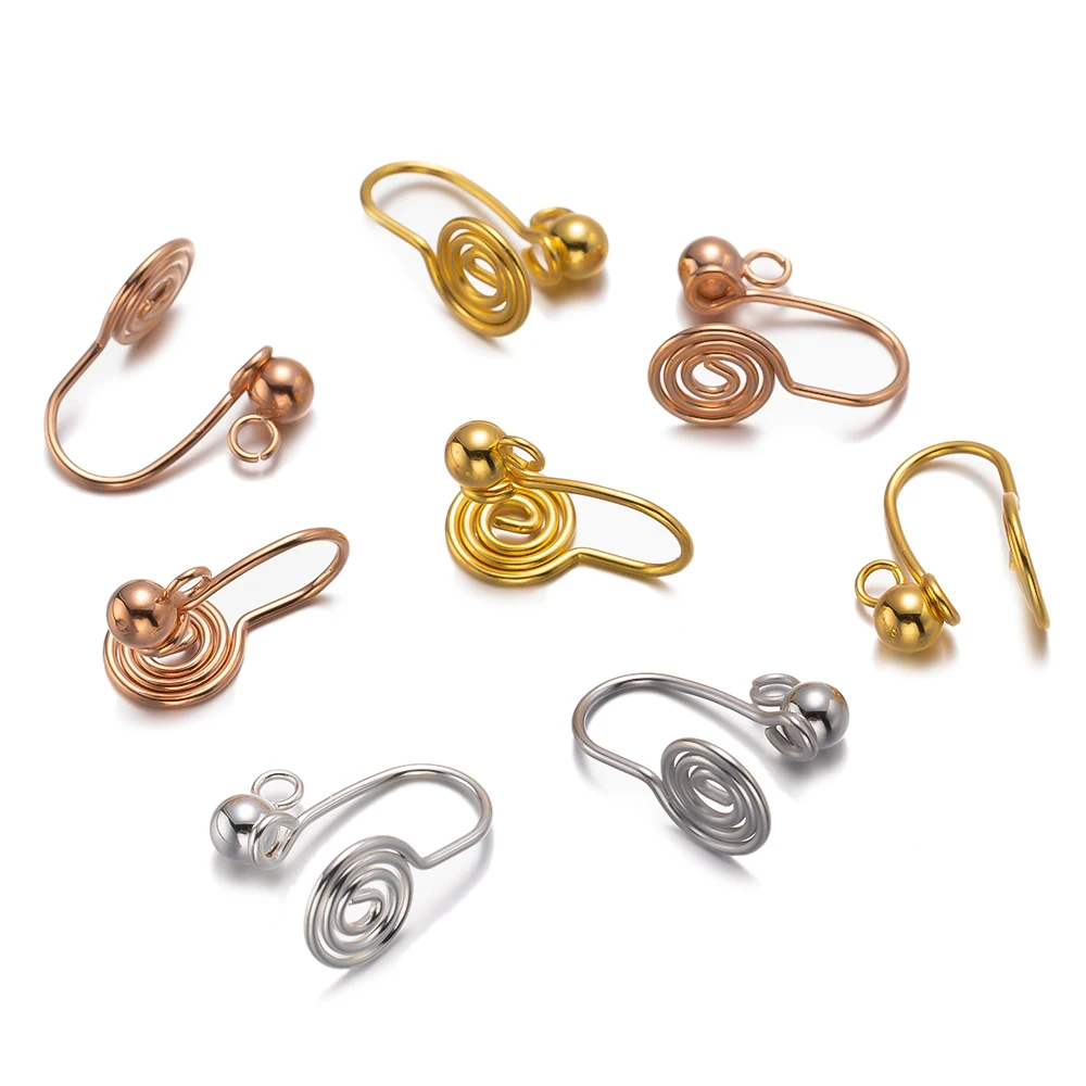 10 шт. зажимы для ушей из нержавеющей стали спиральная катушка от комаров основа