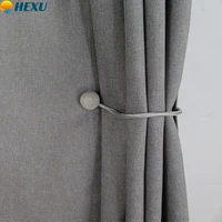 linen grey bathroom curtain thickened waterproof linen high quality fabric shower curtains with hooks bath curtain hanging cloth