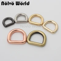 50 pieces 4 sizes 3 0 4 0mm wire 9 10 13 15mm rose gold round edge d ring metal for woman bag welded rings purse accessories