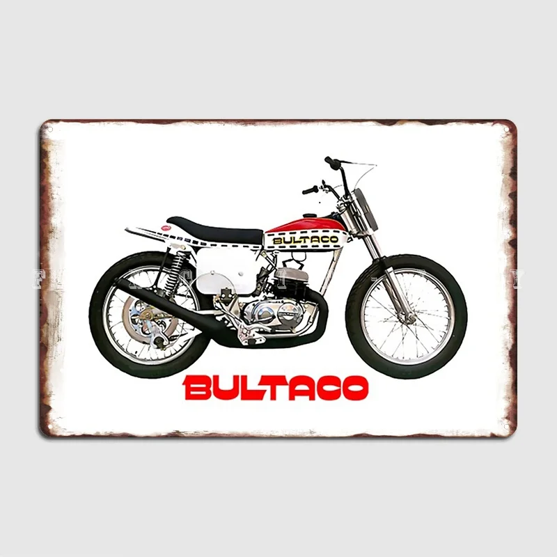 

Bultaco Bultaco Motorcycle Metal Sign Custom Cinema Living Room Pub Garage Wall Decor Tin Sign Posters