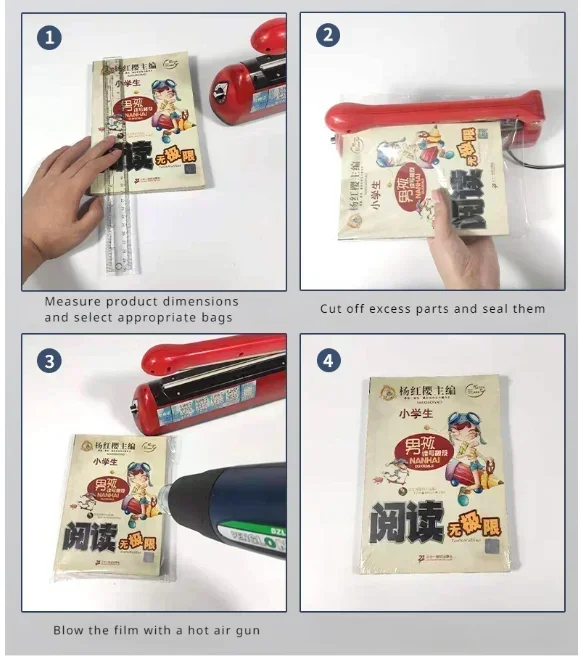 Различные размеры термоусадочного пакета POF коробка для чая бутылка вина