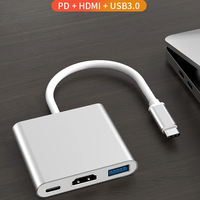 Tanie Typ C Na HDMI 4K USB 3.0 ładowarka USB 3.1 Kabel Hub Dla Mac Air Pro Huawei Samsung ładowarka Do Laptopa Projektor Wideo HDTV