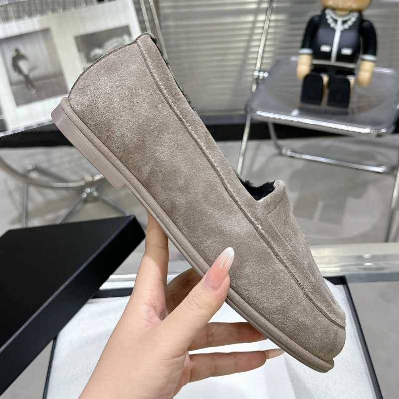 Размер 35–41. Женские лоферы. Новая зимняя обувь из натуральной коровьей замши.