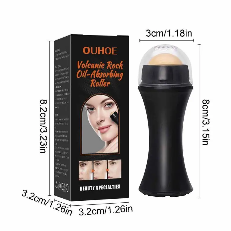 Oil Control Rolling Oily Skin Control For Face Makeup Oil Absorbing Roller Volcanic Stone Face Roller Reusable Oil Control images - 6
