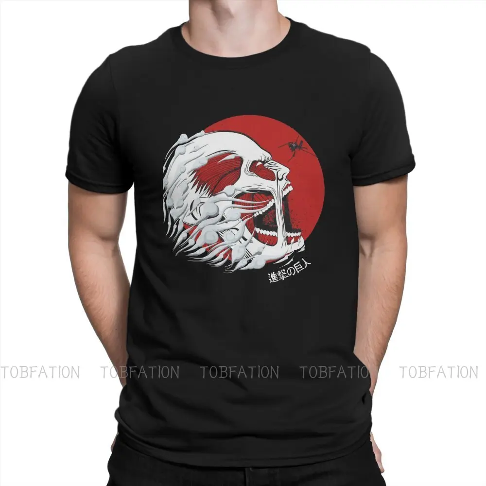 

Attack On Titan Skull Tshirt Top Graphic Men Classic Grunge Summer Men's Tops Cotton Harajuku T Shirt