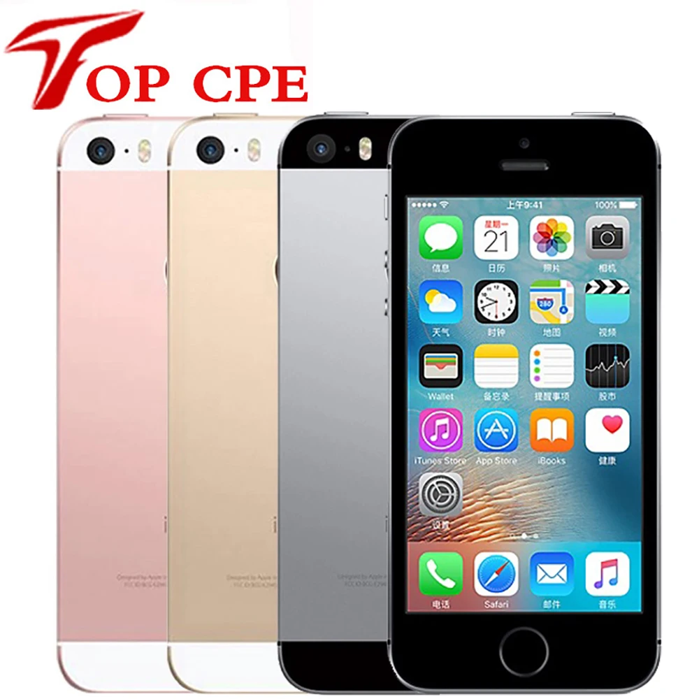 Оригинальный разблокированный Apple iPhone SE 4G LTE Touch ID WIFI 4 0 дюйма 12MP2G ОЗУ 16 ГБ 32 64 Гб 128