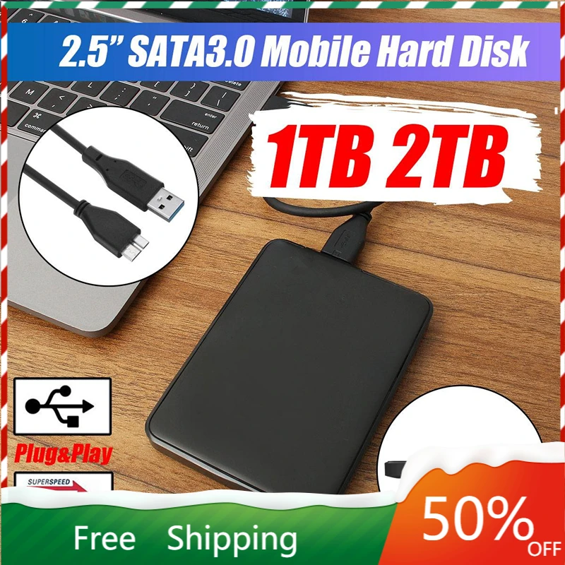 

Внешний жесткий диск USB3.0 HDD HD, жесткий диск 1 ТБ/телефон, мобильный жесткий диск, устройства для хранения жесткого диска для компьютера Mac, настольного ноутбука