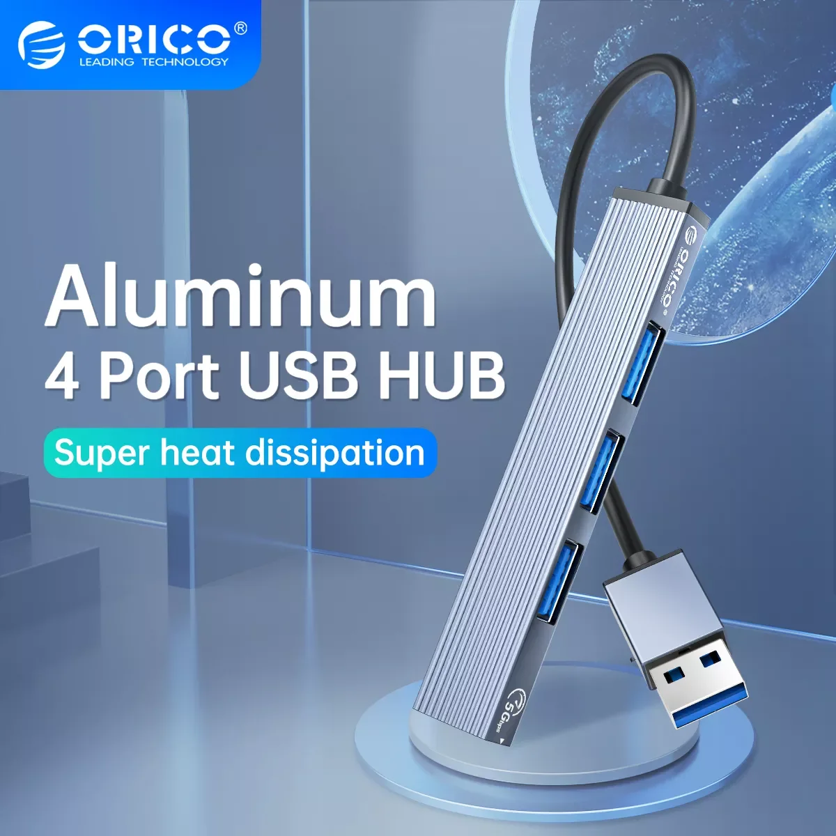

ORICO Aluminum Type C HUB 4 Port USB 3.0 2.0 Multi Splitter OTG Adapter Portable TF Dock For Macbook Pro PC Computer Accessories
