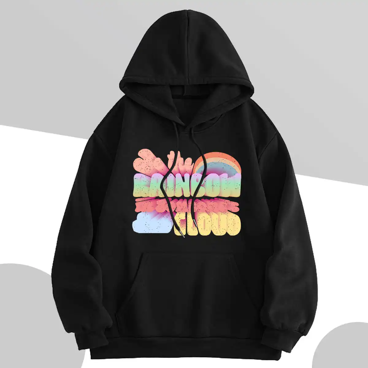 

Autumn/Winter2023 New Fashion Long Sleeve Printed Hoodies Front Pocket Inside Fleece Pullover Sweater Sweatshirts Hip Hop Unisex