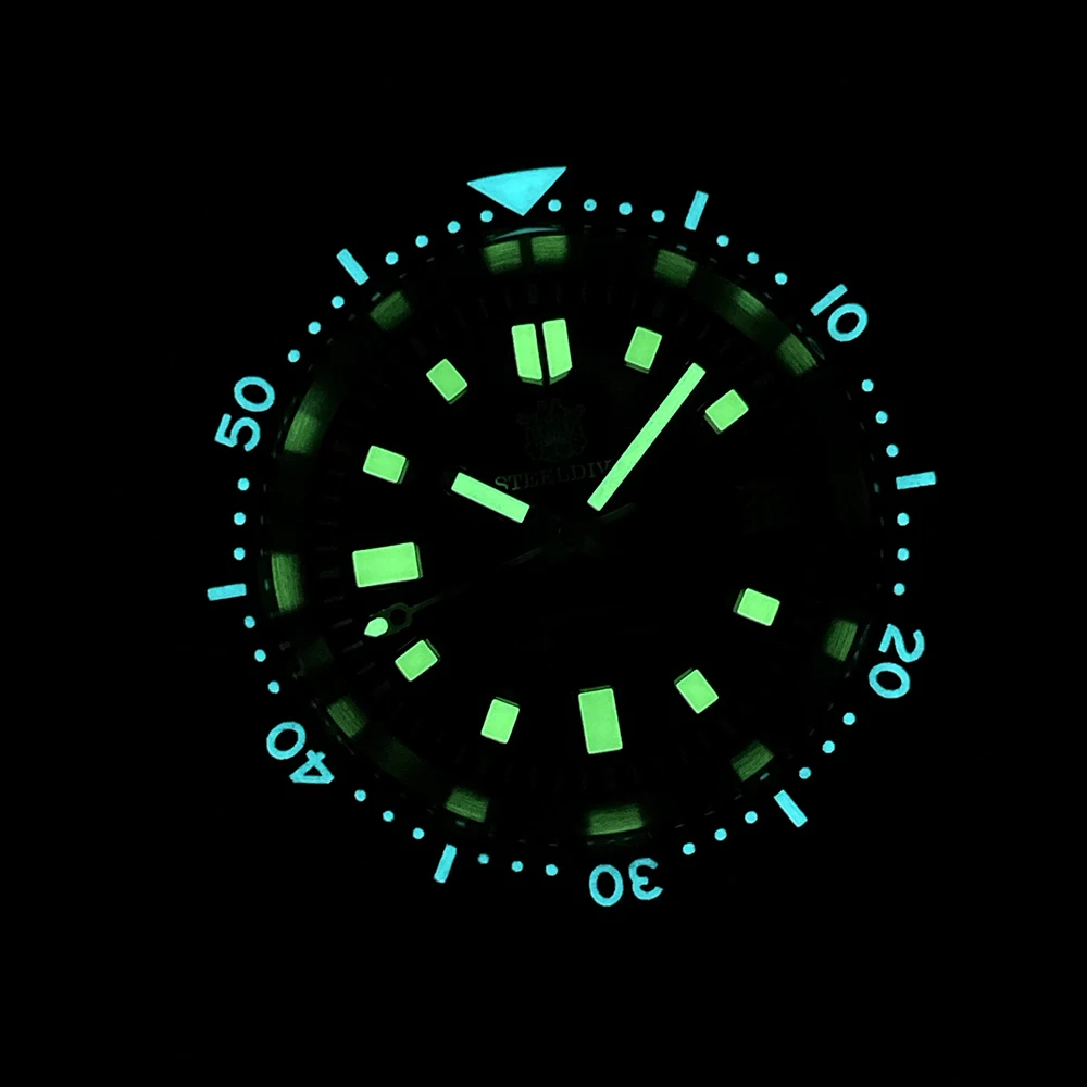 STEELDIVE Мужские дайверские часы Черепаха Автоматические механические наручные 20ATM