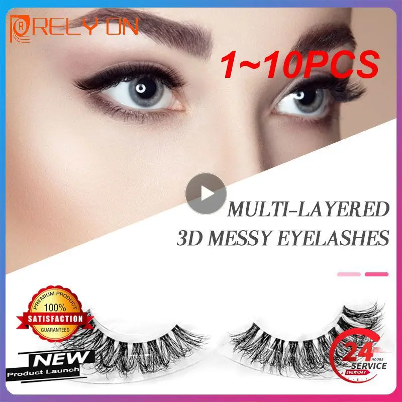 

1 ~ 10 шт. hbzgtlad, невидимая лента, прозрачные 3D ресницы из меха норки, натуральная длинная искусственная кожа + Пинцет