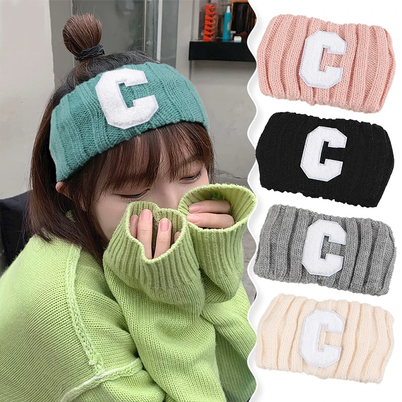 

Knitted Headband Headwear Warm Thicken Wide-brim Woolen Headband Hair Accessories Hair Band Hair Band Face Wash Sports Hair Band