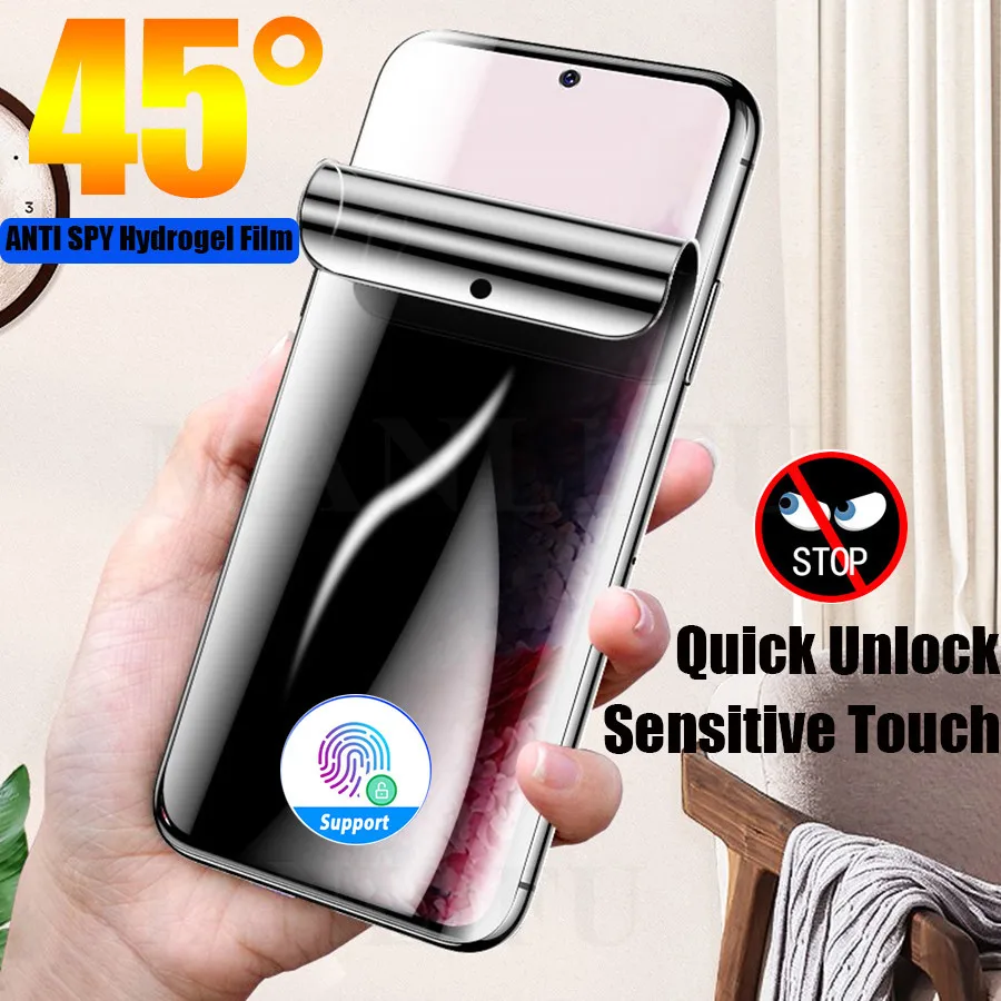 

3D Curved Anti Spy Hydrogel Film For Samsung Galaxy S21+ S23 Note 20 Ultra Note 10 S10 Plus Privacy Anti-Peep Screen Protector
