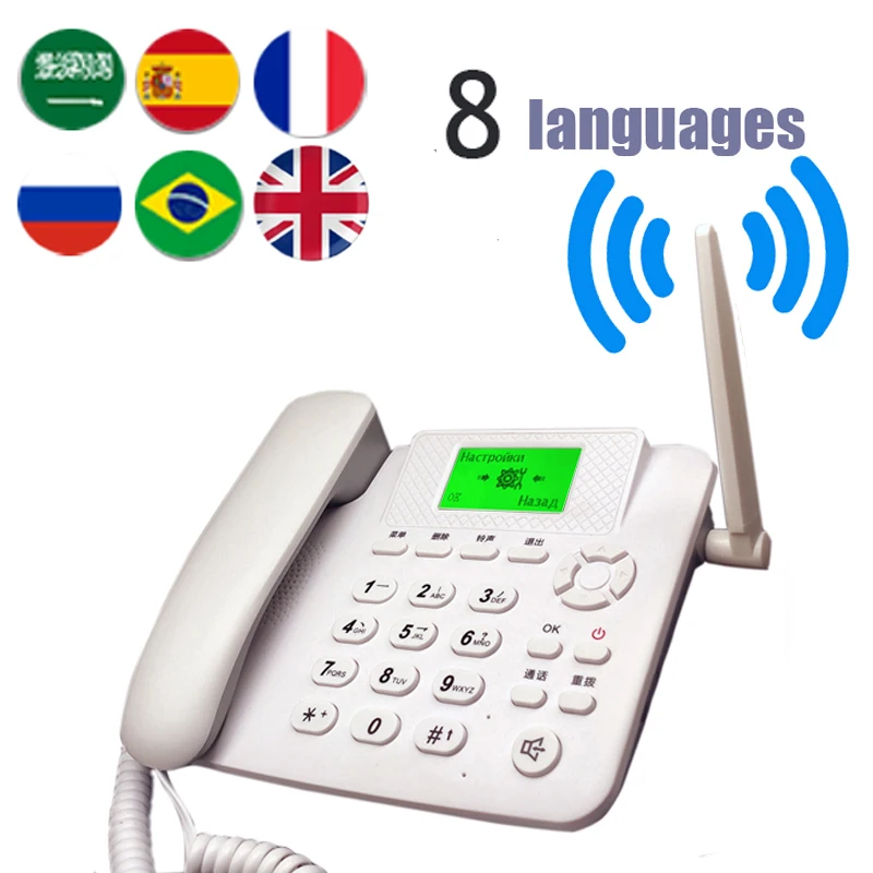 Cordless phone for old people GSM Support SIM Card Fixed handfree cell Landline mobile Wireless Telephone home office house