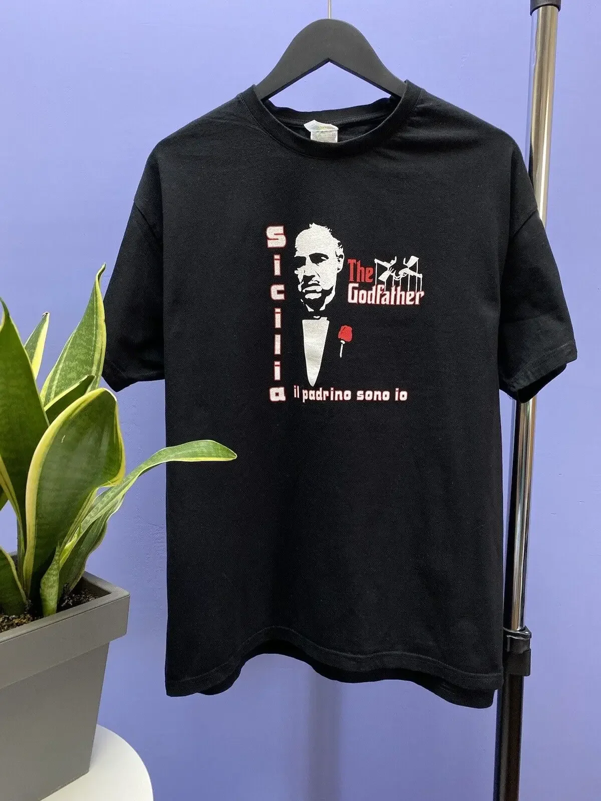 Черная футболка с надписью Крестный отец Сицилия Ил падрино из фильма ia размер XXL