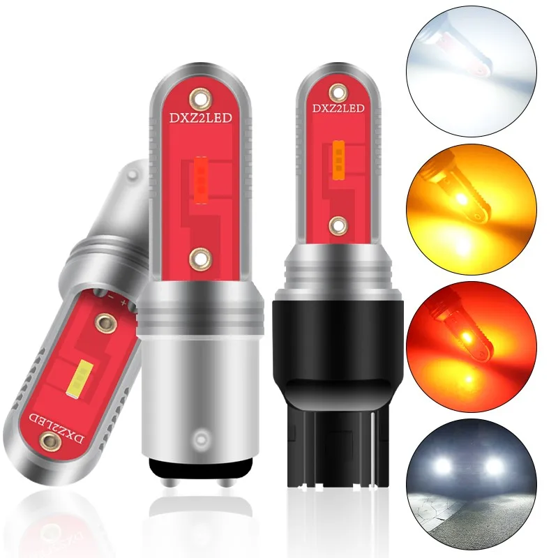 

2PC Auto Signal Lamp BA15S 1156 P2W T20 LED 7443 1157 BAY15D LED Car Light Bulb 7440 W21W BAU15S Turn Signal Light Super Bright