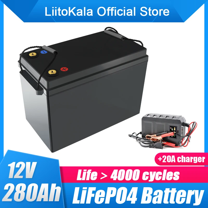 

LiitoKala 12V 280Ah lifepo4 battery DIY 12.8V 280AH rechargeable battery pack for E-scooter RV Solar Energy storage system
