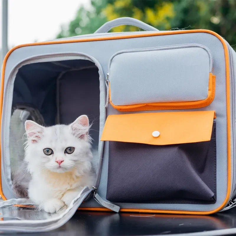 

Portable Backpack Sides Large Cat Cat Capacity Pet Backpack Backpack Transport Travel Pets Breathable Three Multifunctional Bag