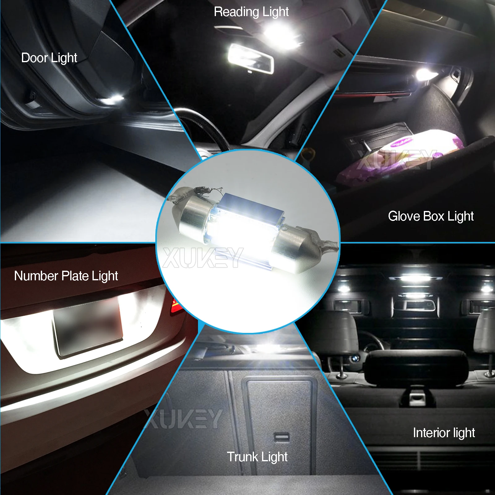 2 упаковки внутреннего освещения 31 мм лампа потолочного купола на крыше для Mazdas 3 5