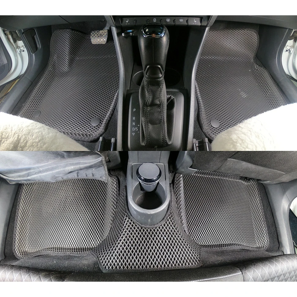 Новинка! Коврики Ева с Пресс Бортами на Skoda Rapid PREMIUM черный | Floor Mats