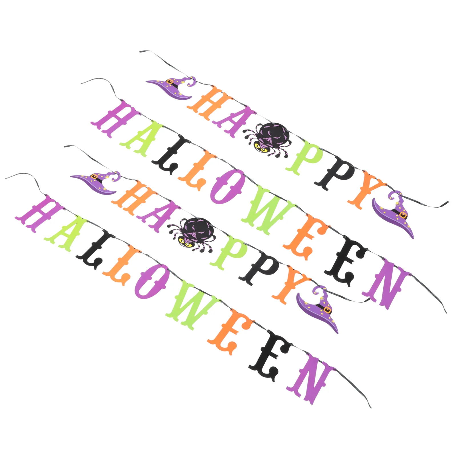 

Banner Party Decor Witch Garland Hanging Bunting Spider Happy Hat Flag Buntings Decoration Garden Supplies Paper Treatwall Or