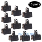 10 пар велосипедных дисковых тормозных колодок из смолы, тормозные колодки для горного велосипеда Shimano B01S MT200 M400 MT500 M315  M525