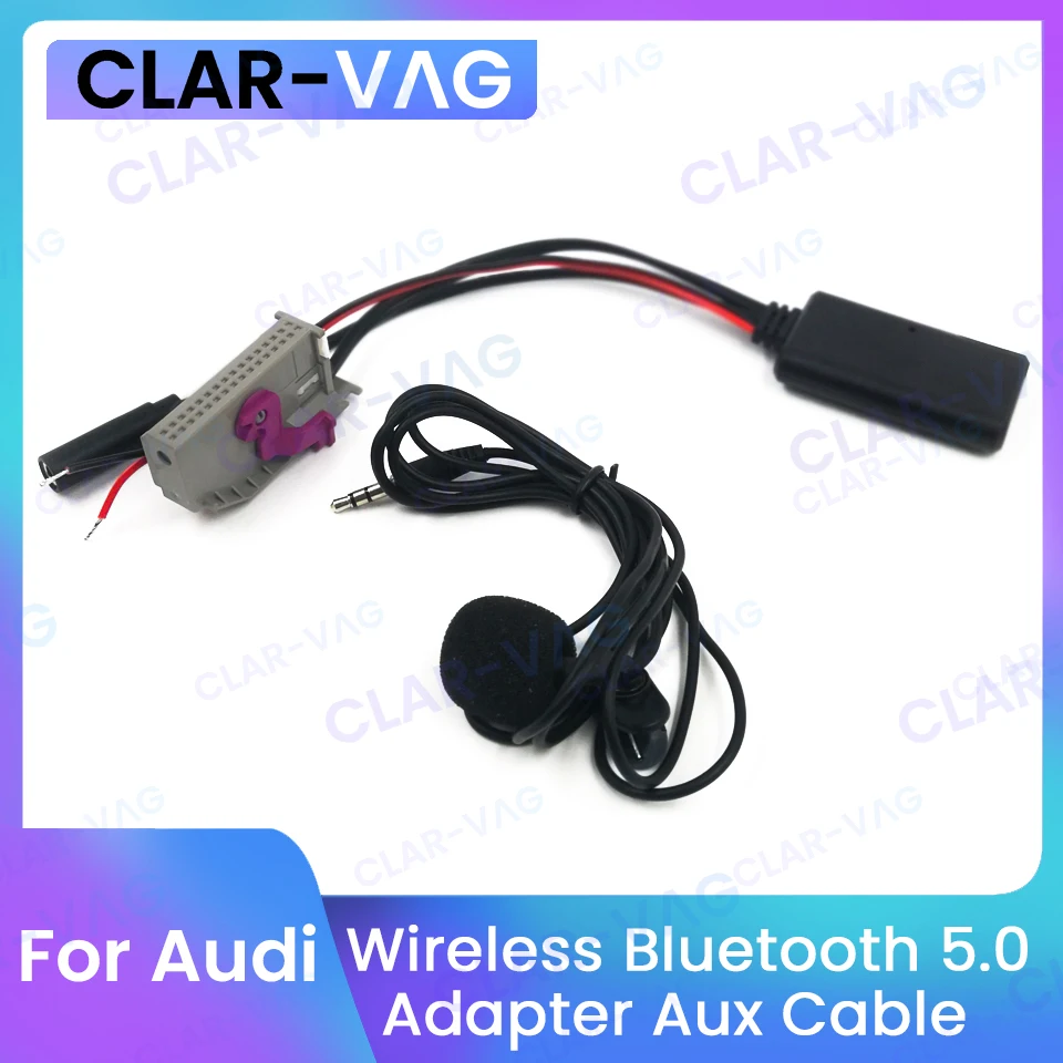 

Bluetooth 5.0 Module Receiver Adapter Radio Stereo AUX Cable Adapter 32Pin for Audi A3 A4 A6 A8 TT R8 RNS-E