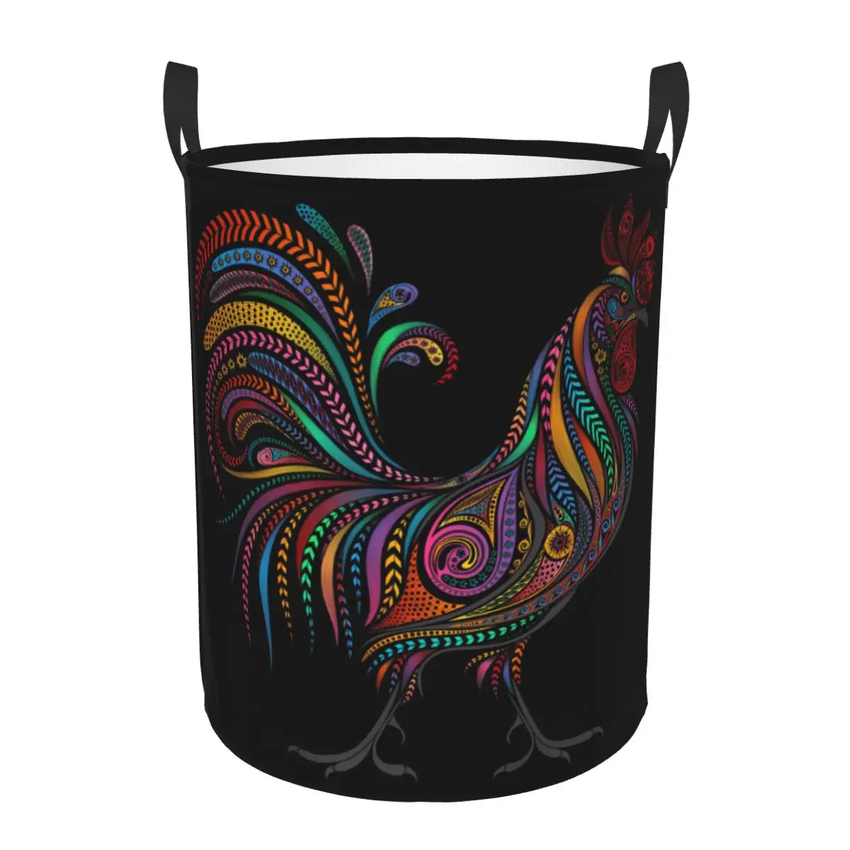 

Корзина для грязного белья с цветной текстурой петух складной органайзер для хранения одежды