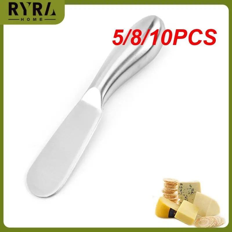 

5/8/10PCS Portable Dessert Jam Knife Thickened Cream Knife Cheese Knife Stainless Steel Butter Knife Kitchen Baking Tools