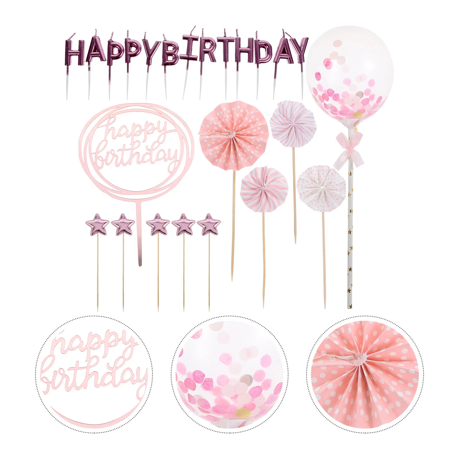 

Decor Birthday Cupcake Topper Bagged Decoration Decorations Paper Themed Toppers