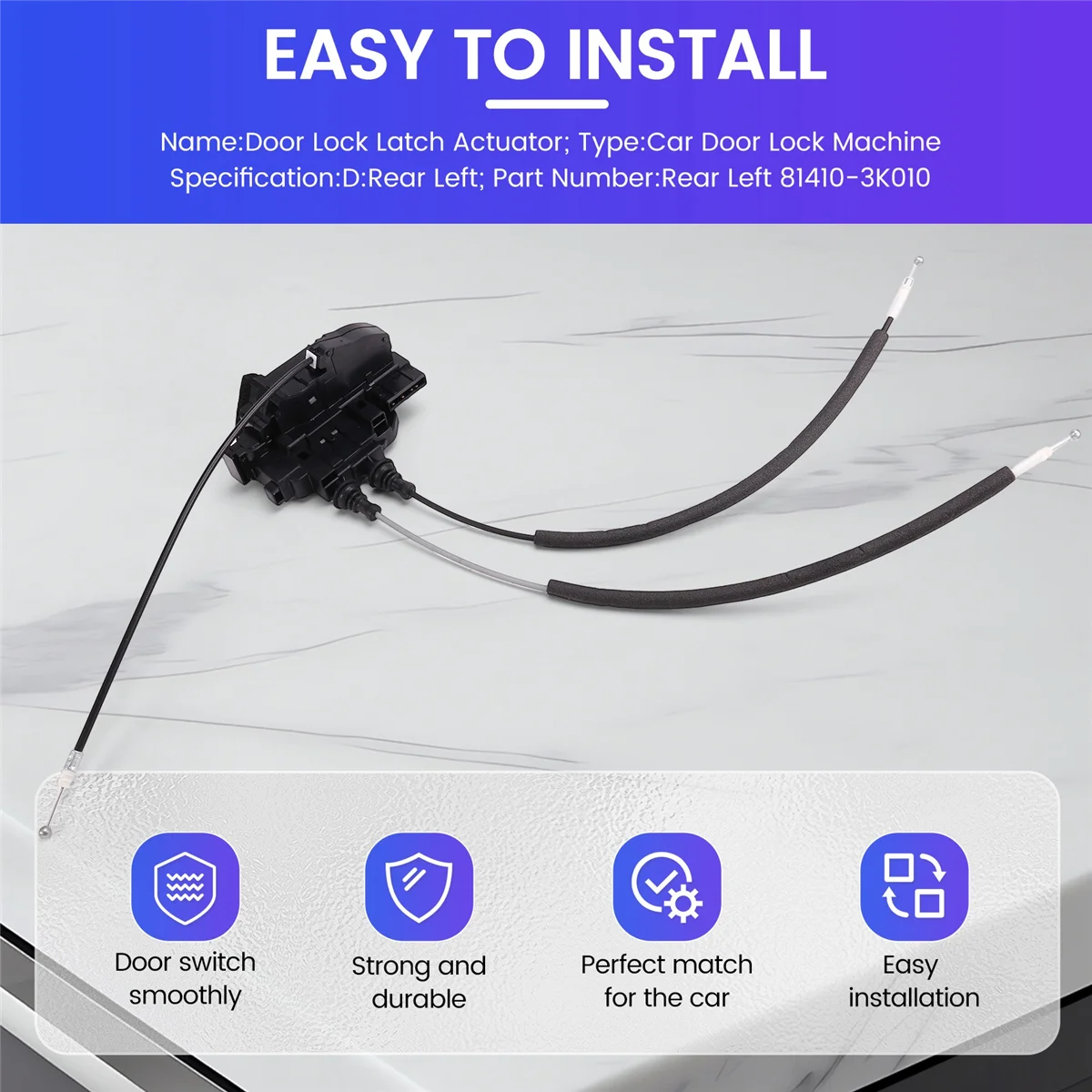 Привод дверного замка автомобиля двигатель защелки для Hyundai Sonata 2.4L L4-Gas 3.3L V6-Gas