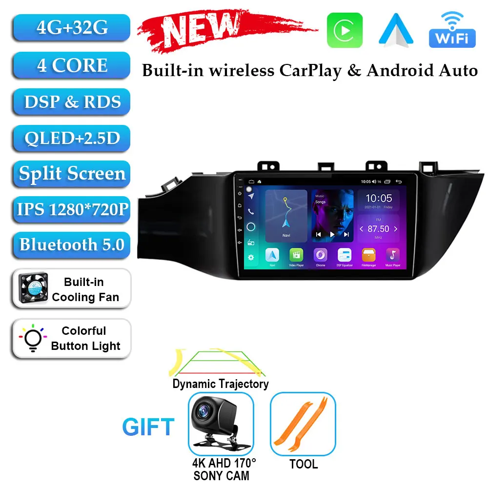 

Android 15 для Kia RIO 4 2016-2020 Автомобильный радиоприемник Мультимедийный видеоплеер GPS-навигация Авторадио Стерео 4G Камера DVD Головное устройство