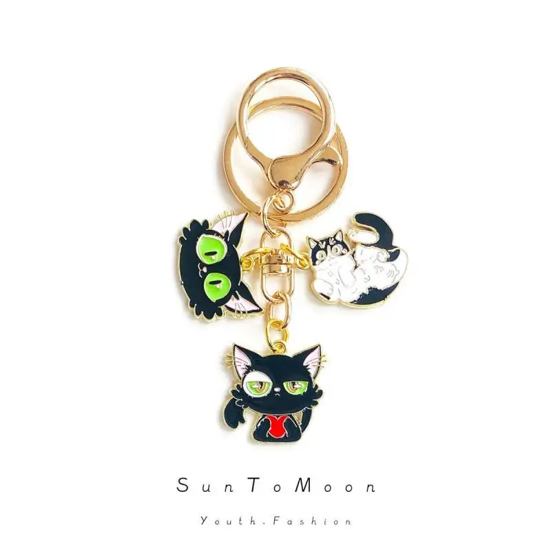 Сузум-министра металлический брелок с белым котом детский рюкзак аксессуары на