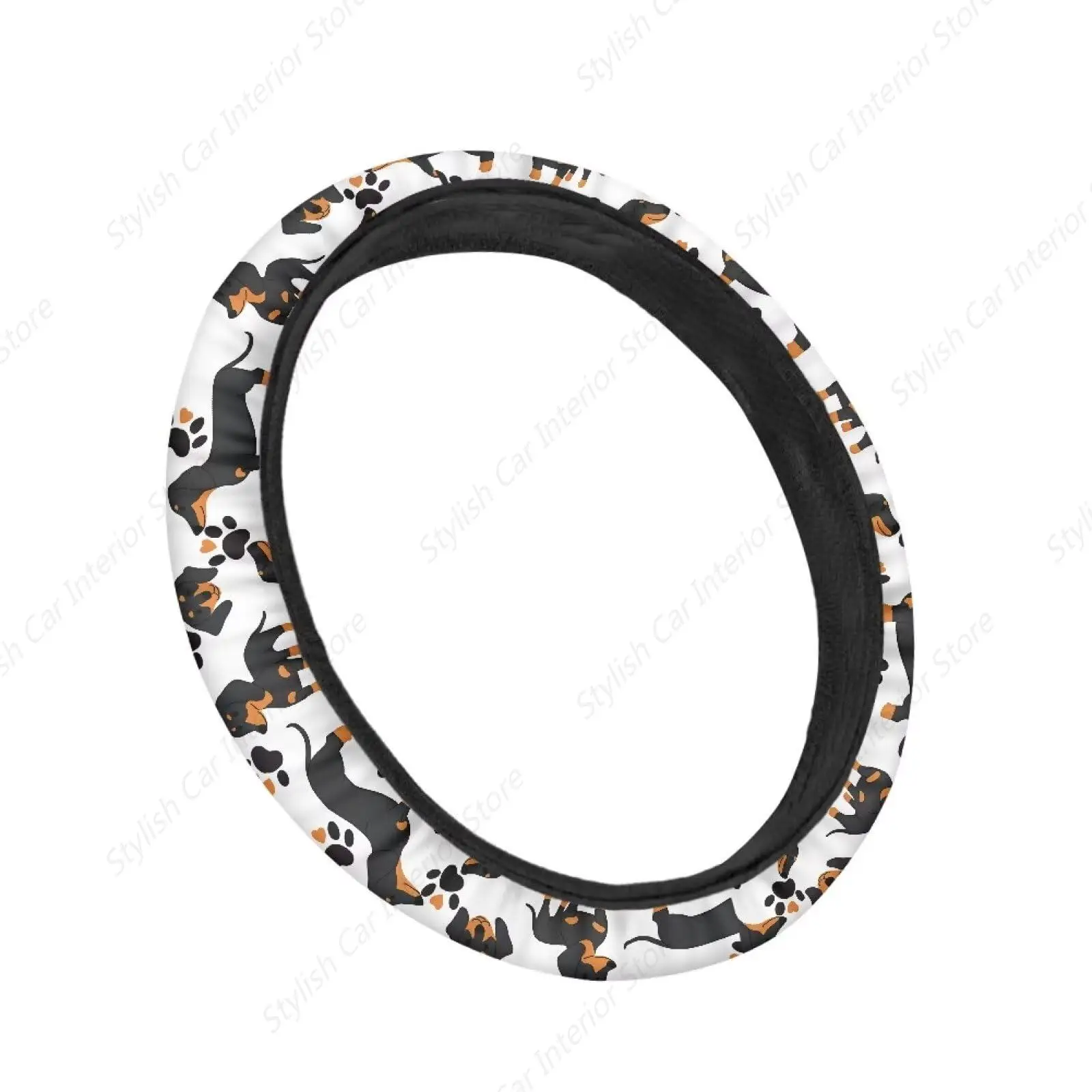 Автомобильные чехлы на руль с принтом таксы аксессуары для салона автомобиля