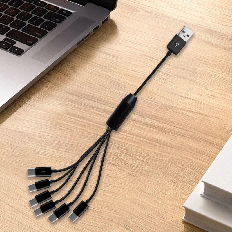Прямая поставка Кабель UsbC-UsbA для быстрой зарядки синхронизации USB Type C с 6 портами