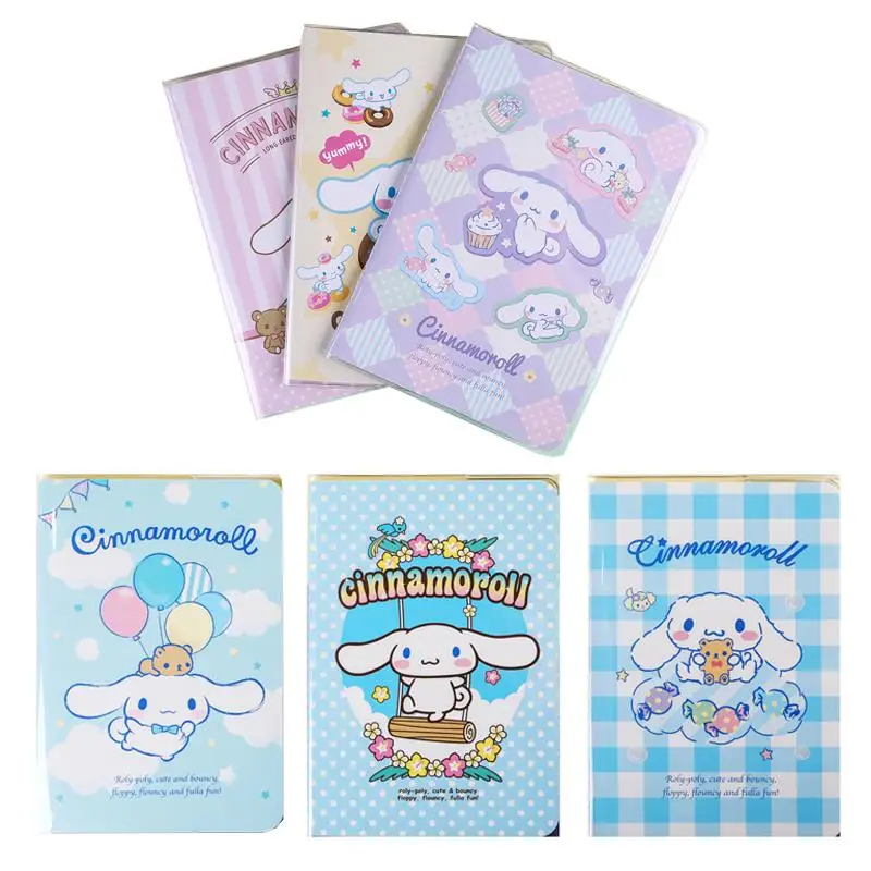 

Sanrioed аниме Kawaii Cinnamoroll Набор из 3-х частей A6 мягкая копия ручная книга выпускаемая книга свободный лист