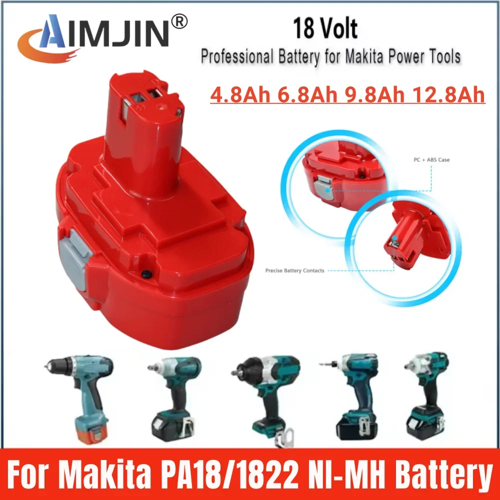 Аккумулятор Makita 18 В 4800/6800/9800/12800 мАч совместимый PA12 PA14 PA09 PA18 9100 1220 1435 6270D 6280D