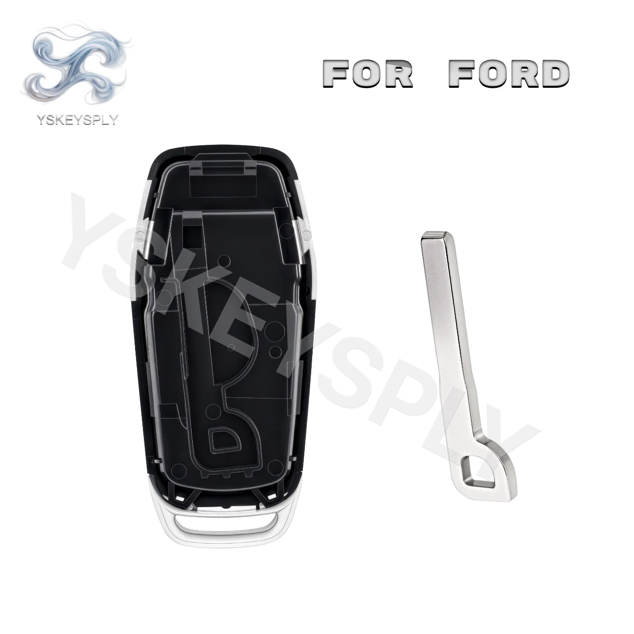 Фото Для Ford Edge Fusion Explorer Mustang: Умный дистанционный ключ ID49 902 МГц, 5 кнопок, бесключевой доступ, M3N-A2C31243300, с чистым лезвием №4