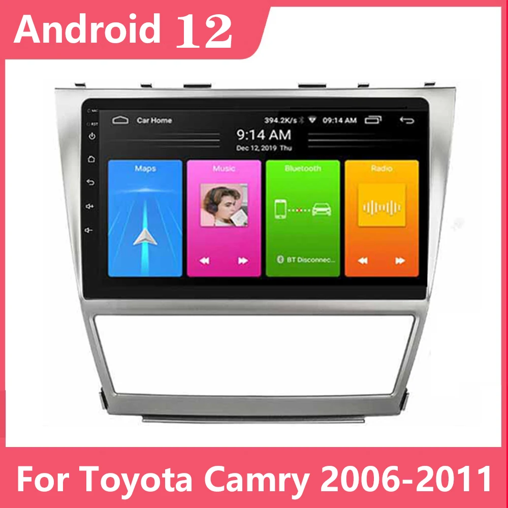 

10.1in 2din 1024*600 Android 12 for Toyota Camry 40 2006-2011 car dvd player with GPS WIFI BT Radio Stereo Navi Map Head Unit