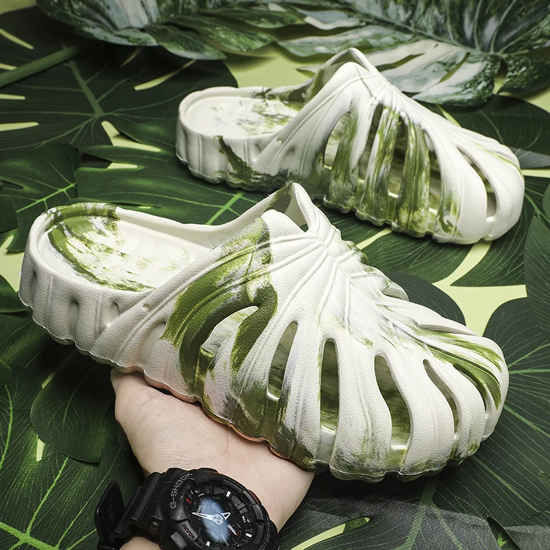 

2023 Summer Couple Shoes Men's and Women's Slippers Indoor And Outdoor Beach Turtle Backed Bamboo Man‘s Home Sandal