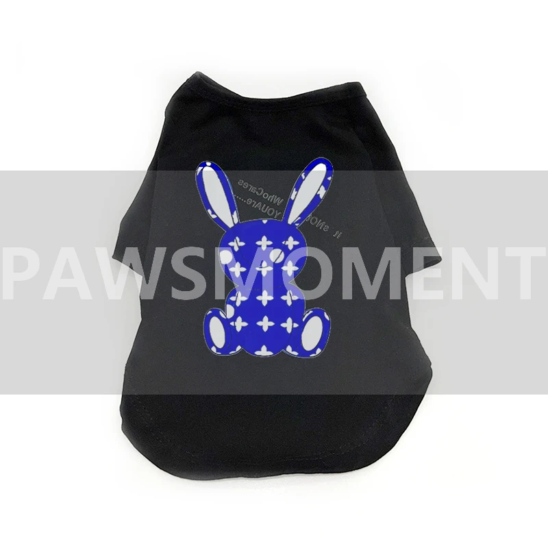 

Охлаждающий дизайнерский синий кролик чихуахуа с рисунком, Женская хлопковая одежда для маленьких собак, одежда для домашних животных, модель PC1758