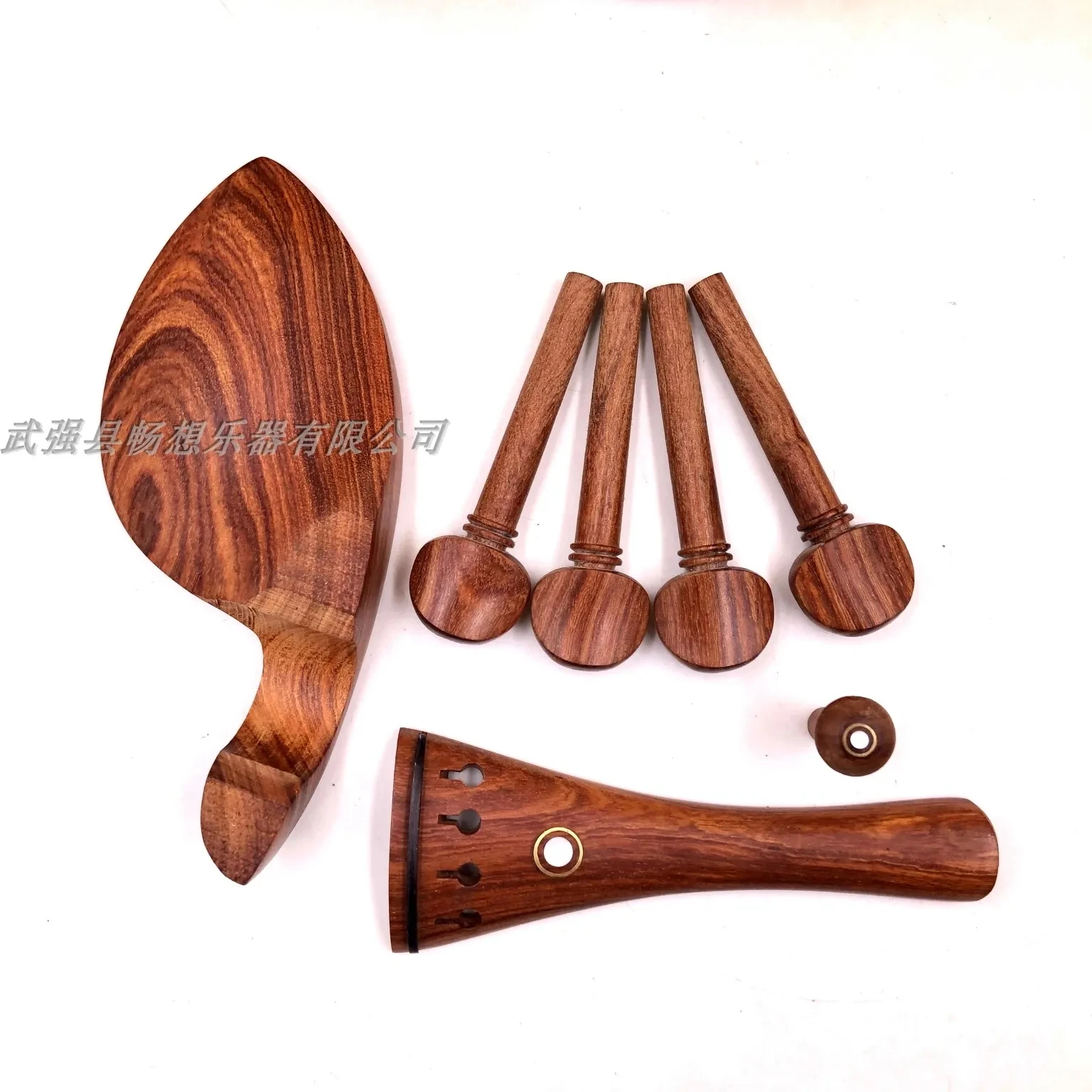 

1sets of 15"-16" viola Red rosewood fittings parts accessories,Tailpiece+Tuning pegs+Endpins+Chin rest/Chin Holder