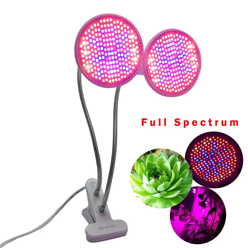 Full Spectrum Set Plants Uv Ir Growing Lamp Desk Clip For Indoor Rooms Veg Flower Greenhouse