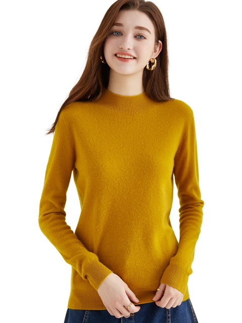 Naise 100% meriinovillast madala kaelusega ja pikkade käistega sviiter S-XXL 3