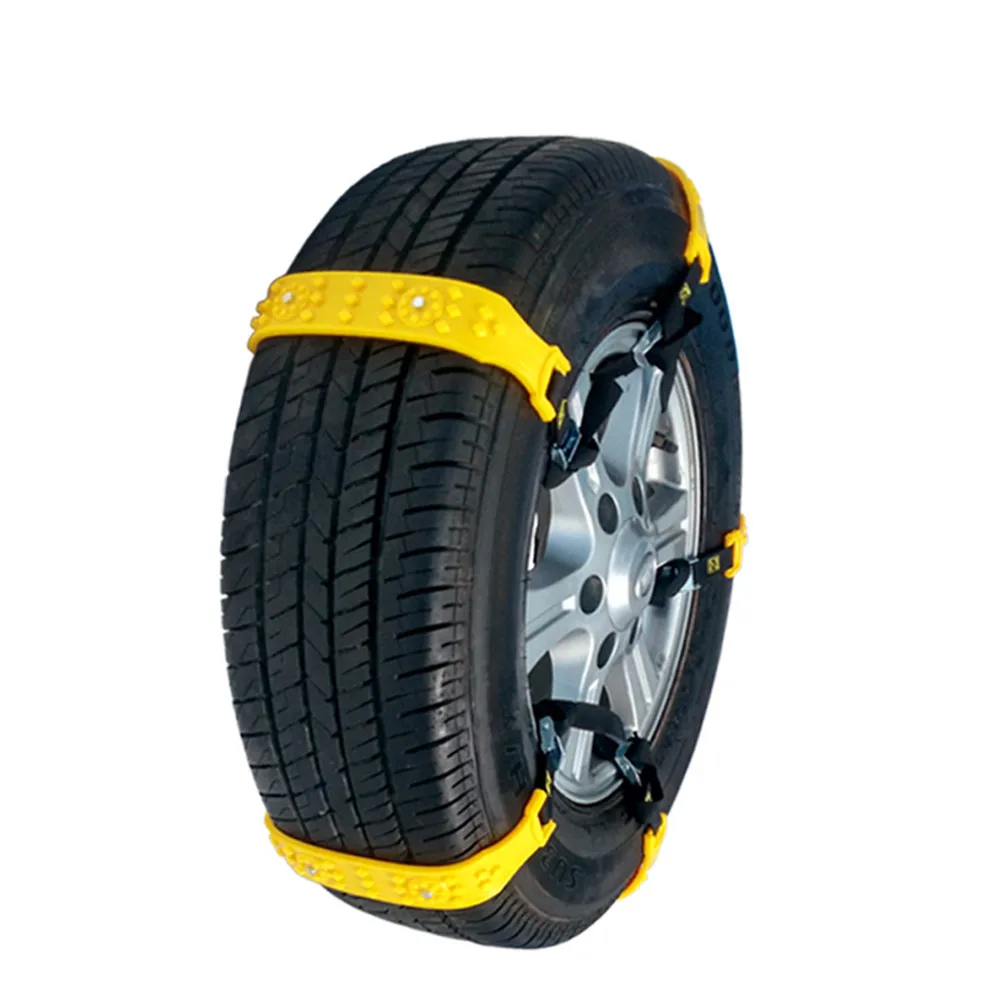 

Anti-Skid Car Snow Chains Wheel 2pcs 2x Replacement TPC Yellow 360° Accessories For 165mm-275mm For Mud Relief