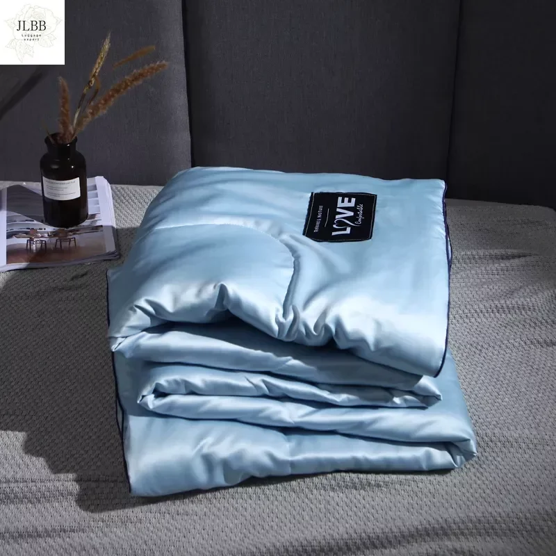 

Роскошное летнее стеганое одеяло, мягкое Шелковистое летнее одеяло с наполнителем из мятного волокна, моющееся одеяло для кондиционера, тонкое одеяло