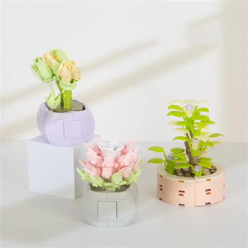 

Mini Bricks Model 1 Set Gypsophila Bonsai Cactus Creative Children Toys Classic Game 12 Styles Diy Educational Toy Plant Model